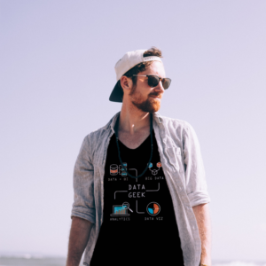 Data Geek with Graphs and Charts – Men’s T-Shirt for Data Analysts & Researchers