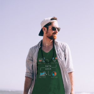 Data Geek With Graphs Bottle Green