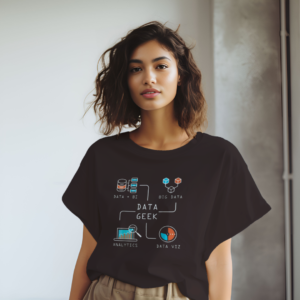 Data Geek with Graphs and Charts – Women T-Shirt for Data Analysts & Researchers