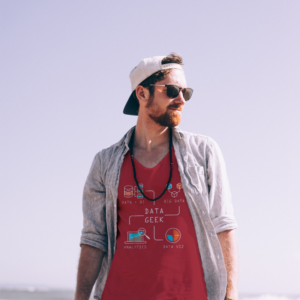 Data Geek With Graphs Maroon