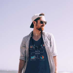 Data Geek With Graphs Petrol Blue