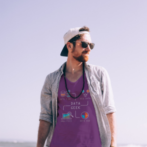 Data Geek With Graphs Purple