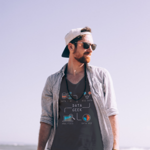 Data Geek With Graphs Steel Grey