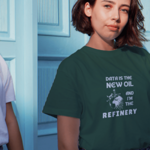 Data is the New Oil Bottle Green