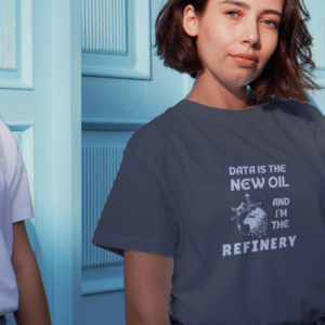 Data is the New Oil Charcol Melange