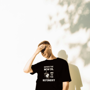 Data is the New Oil and I’m the Refinery – Men’s T-Shirt for Data Analysts & Excel Enthusiasts