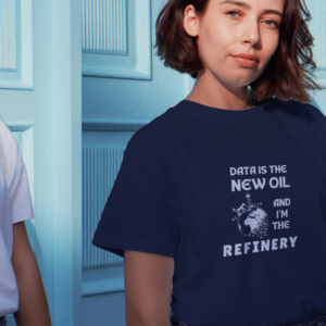 Data is the New Oil Navy Blue