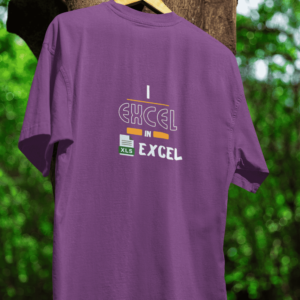 I Excel in Excel with White Font PURPLE