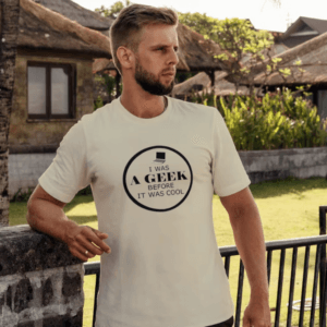 I Was Geek Before It Was Cool – Men’s T-Shirt for Data Analysts & Researchers