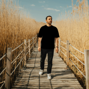 Solid Colour Men T Shirt Black