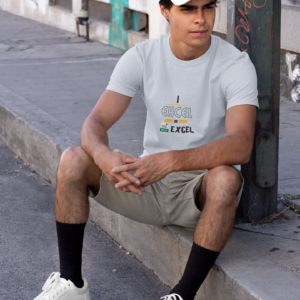 t shirt mockup featuring a young man wearing a dad hat in an urban setting 31166